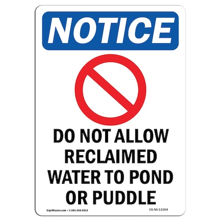 Signmission Safety Sign, OSHA Notice, 5" Height, Do Not Allow Reclaimed Sign With Symbol, Portrait, 10PK OS-NS-D-35-V-11064-10PK